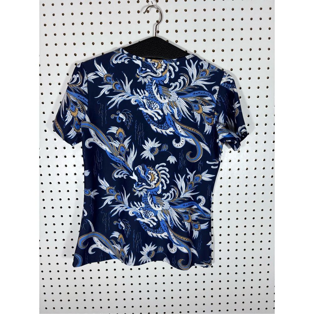 Jude Connally scoop neck printed short sleeve top size M - Picture 2 of 3